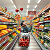 trying to shop at a supermarket icon
