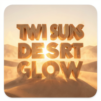 Twin Suns Desert Glow letter text