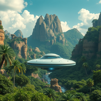 ufo saucer landscape idea gener