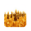 un campo di grano con tanti guerrieri a forma di pannocchia icon