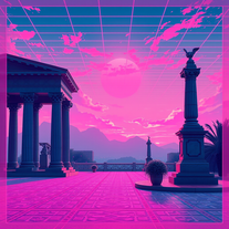 Vapourwave art style