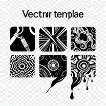 Vector  black and white variations template