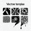 Vector  black and white variations template icon