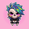 Vibrant Punk Spirit: The Chibi icon