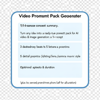 Video Prompt Pack Generator