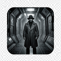 Vintage Film Noir Space Scene