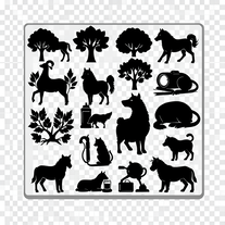 Vinyl Crafting And Laser Cutting Black Silhouette Illustration