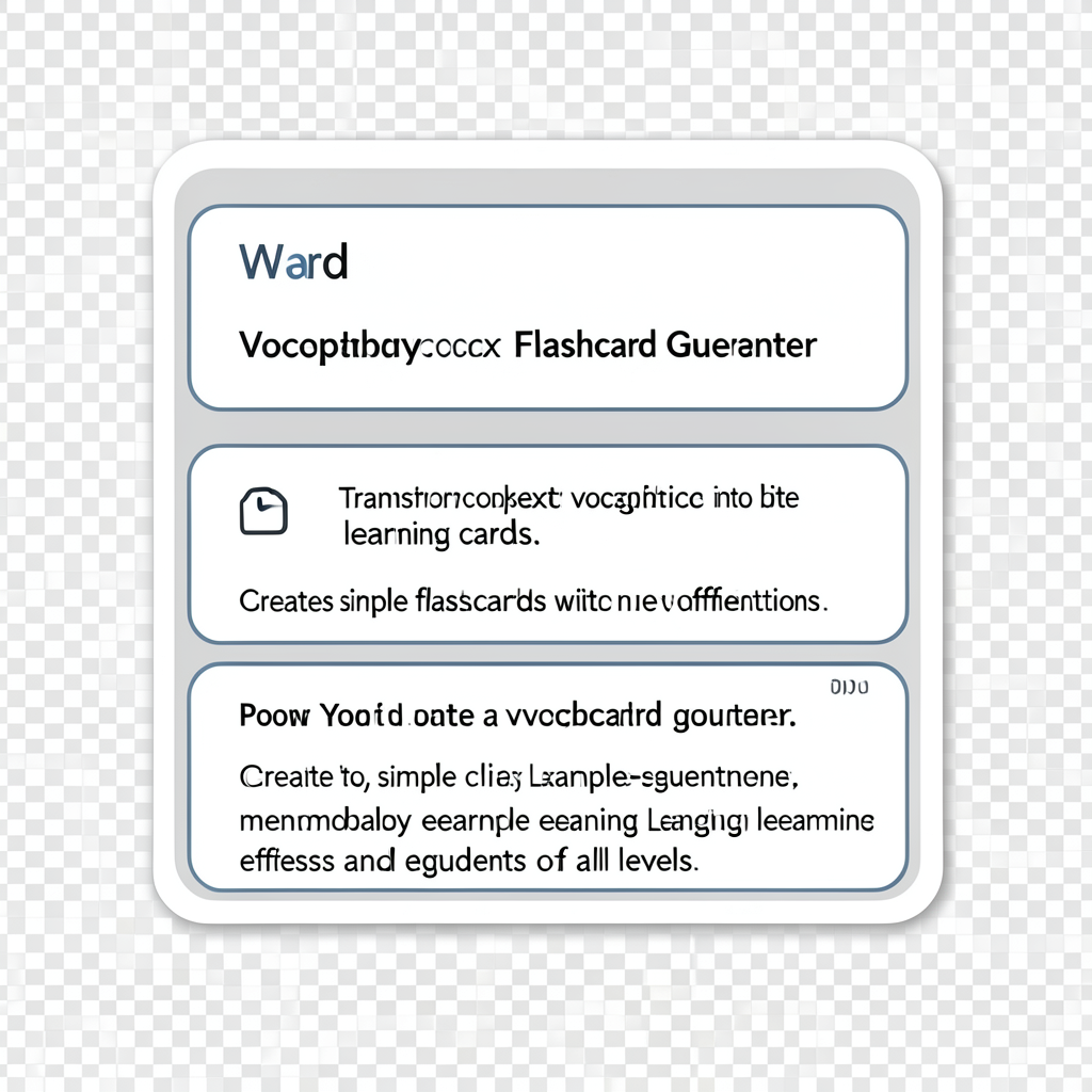 Vocabulary Flashcard Generator