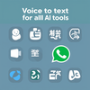 Voice to text converter in all languages icon