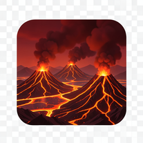 Volcanic Lava Planet Render