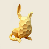 Zygore-VoxelFold: Hexagonal Origami Clay Sculpture