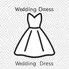 Wedding dress icon