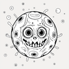 weirdo planet coloring icon