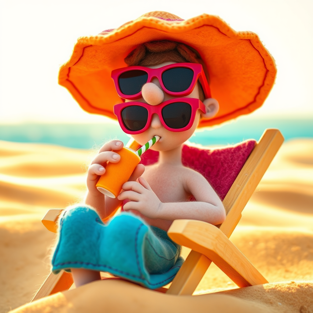 Whimsical Felt Folk-Art Scene