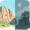 Whimsical Landscape, storybook illustration generator icon