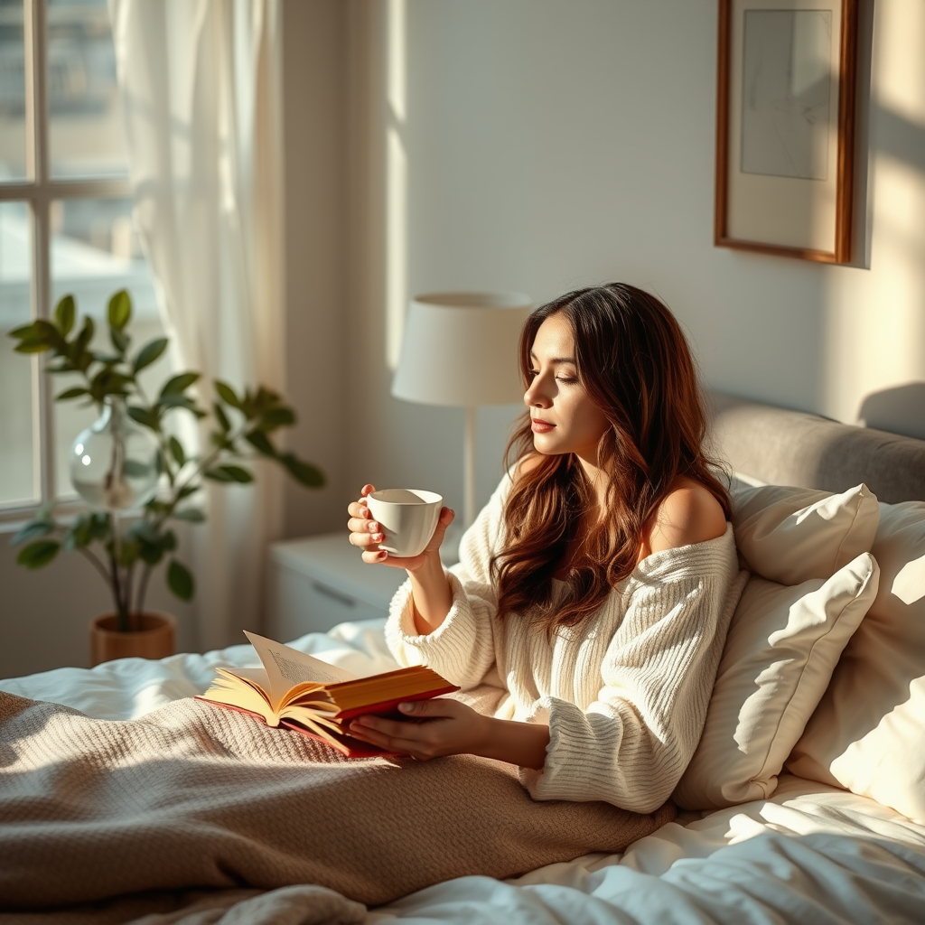 Woman in bedroom