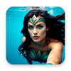 Wonder woman underwater image icon