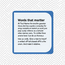 Words that matter