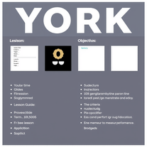 York  Lesson Plans