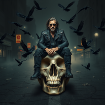 Yourself in a giant skull in the middle of a dark