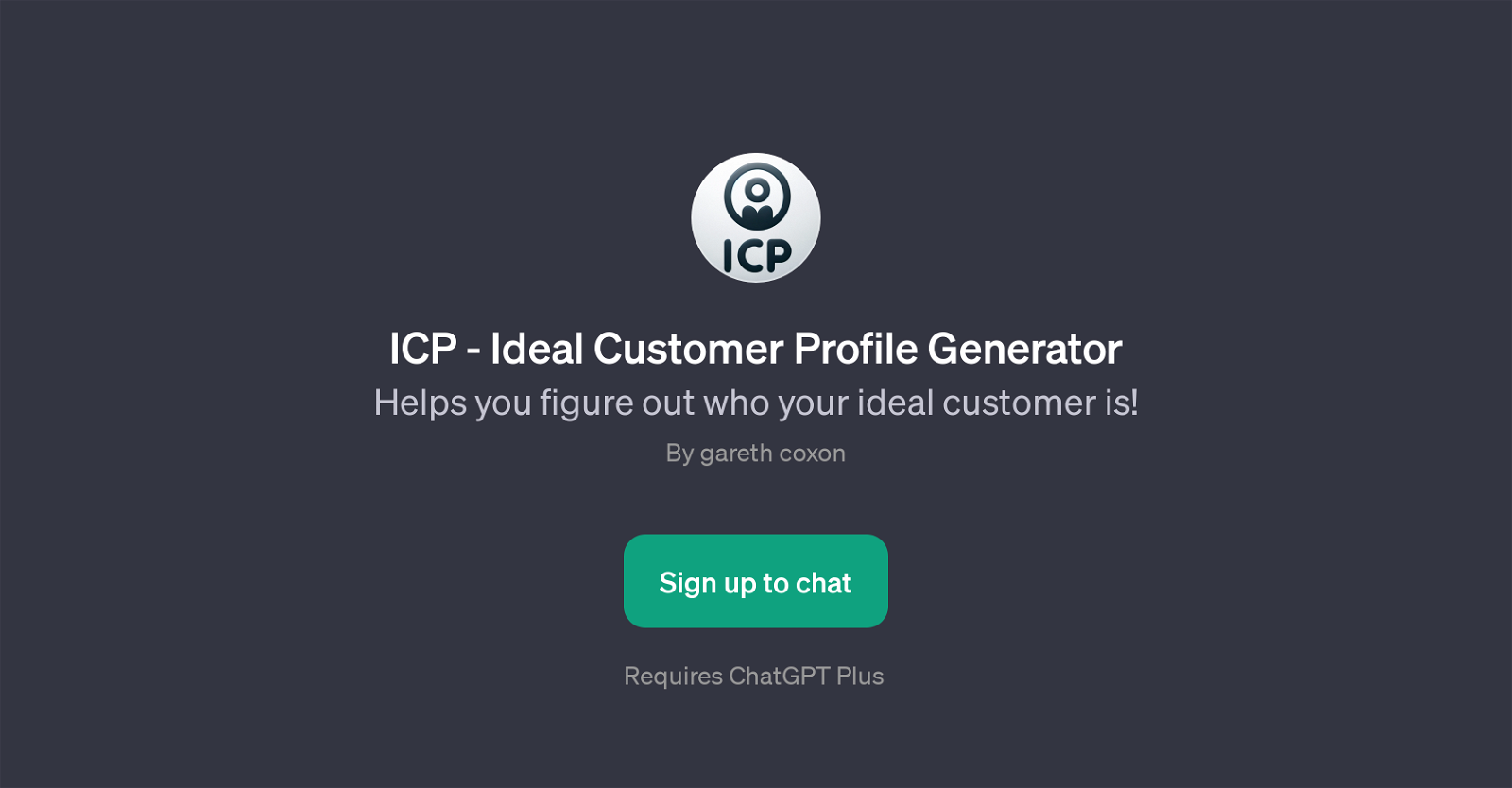 ICP - Ideal Customer Profile Generator website