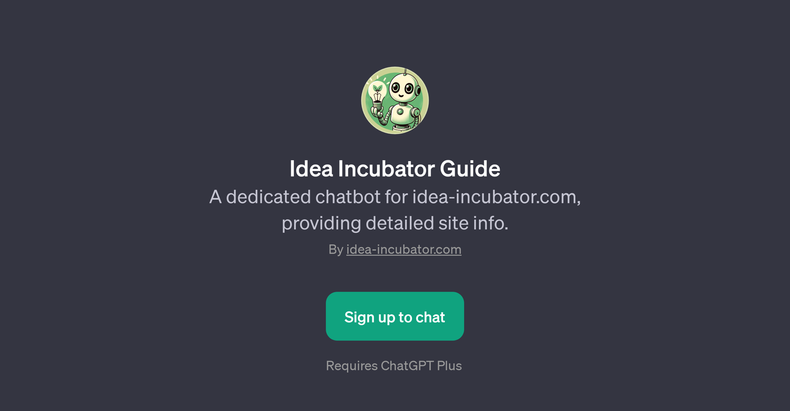 Idea Incubator Guide website