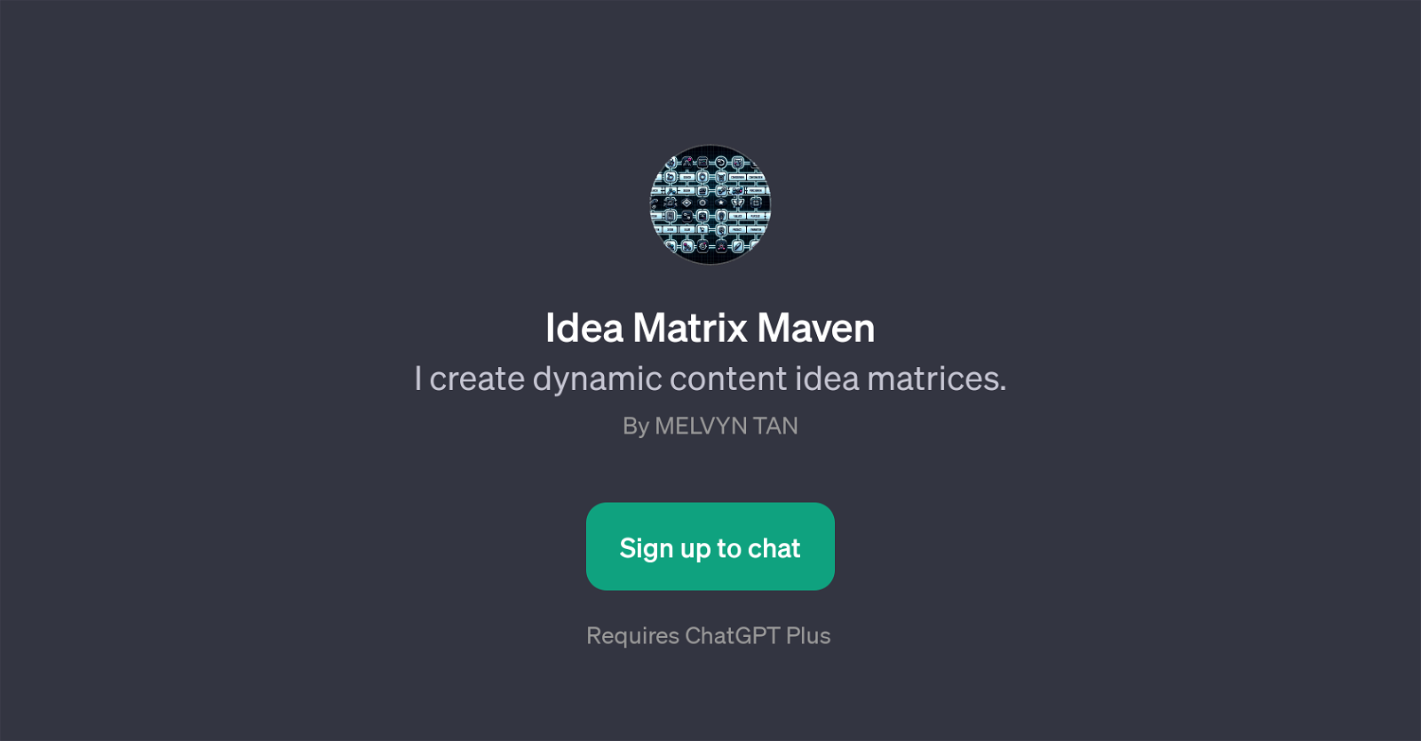 Idea Matrix Maven website