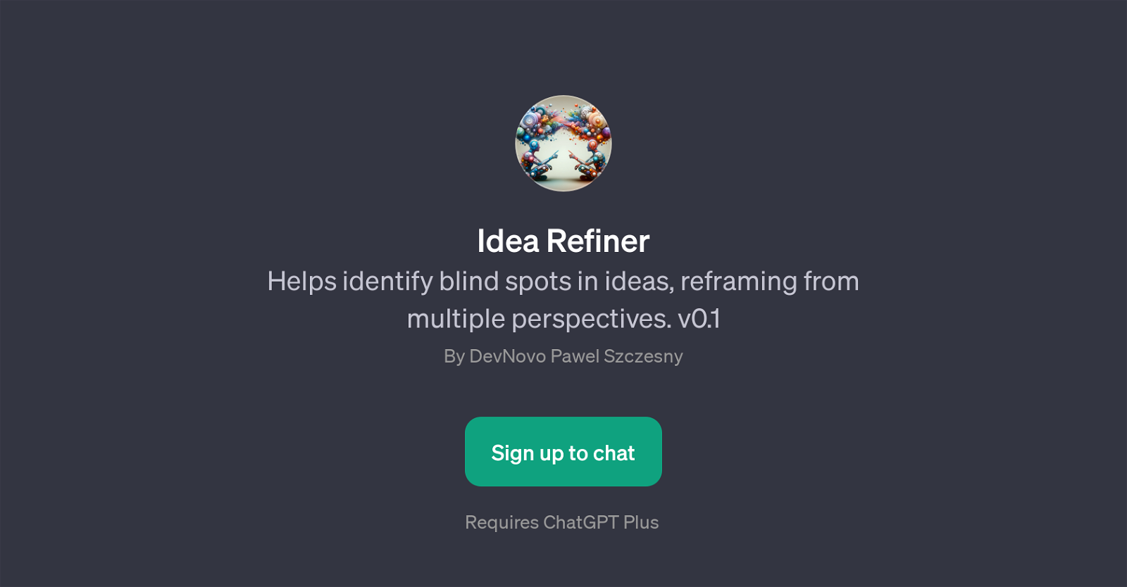 Idea Refiner website