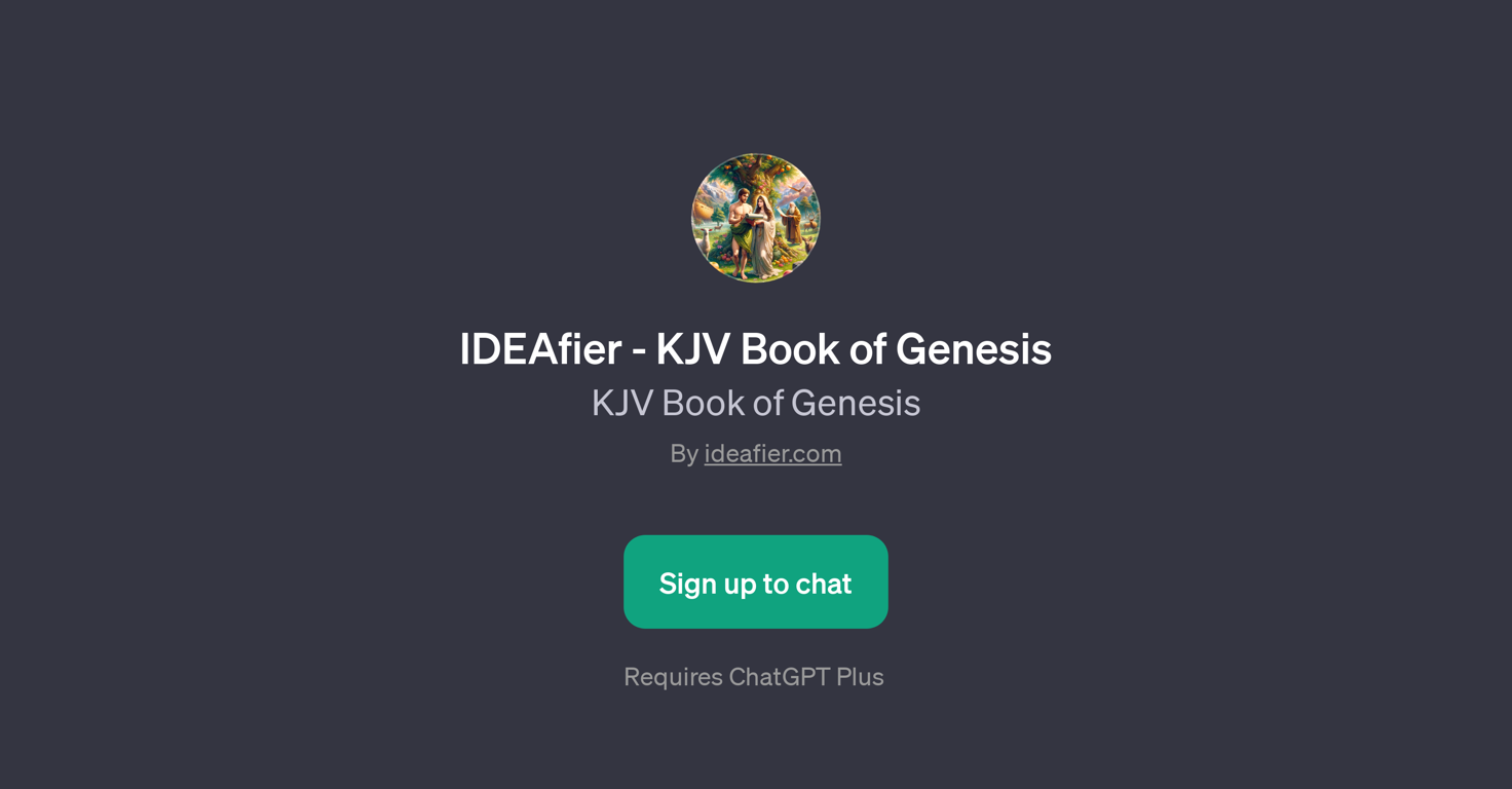 IDEAfier - KJV Book of Genesis website
