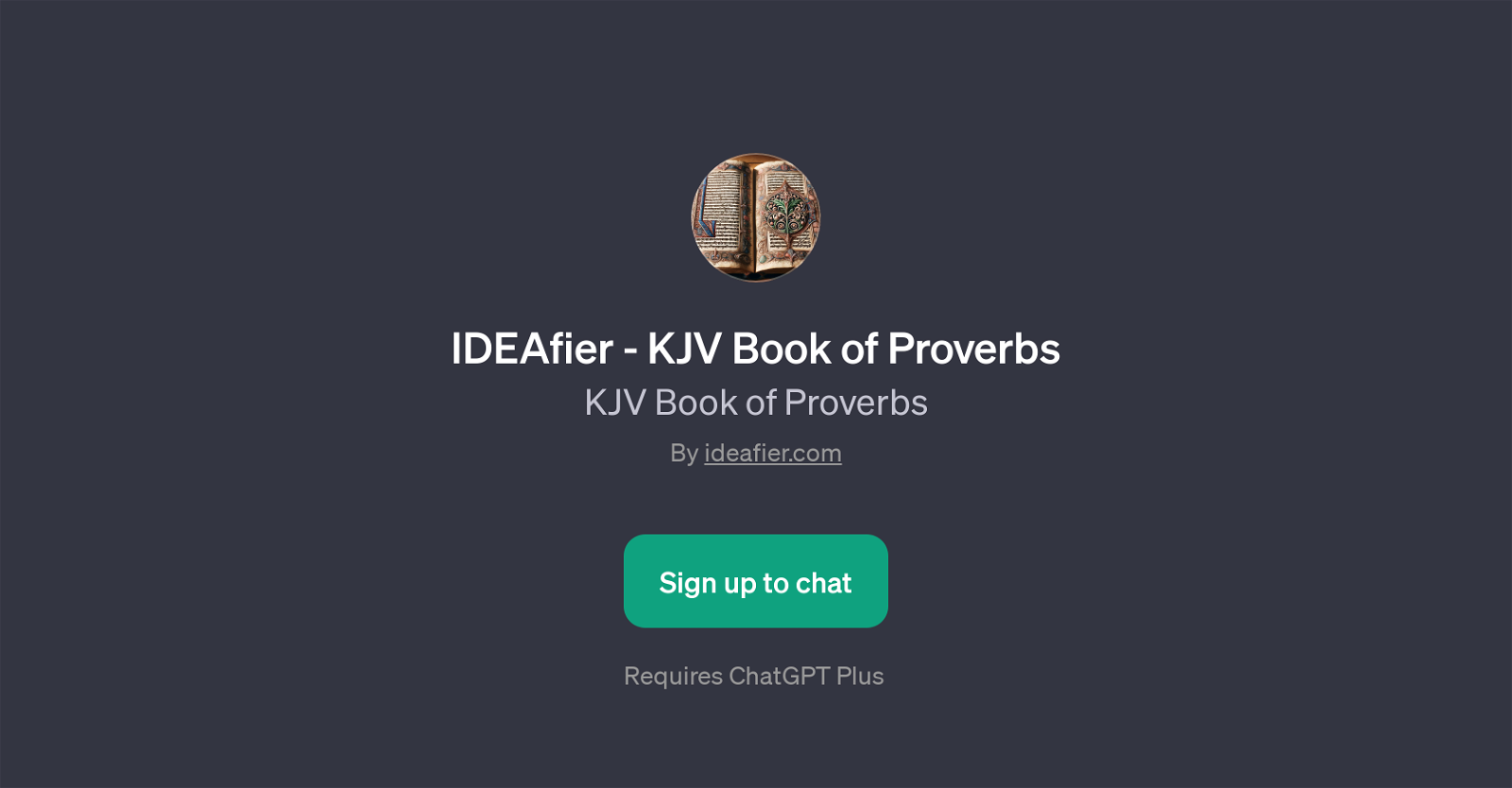 IDEAfier - KJV Book of Proverbs website