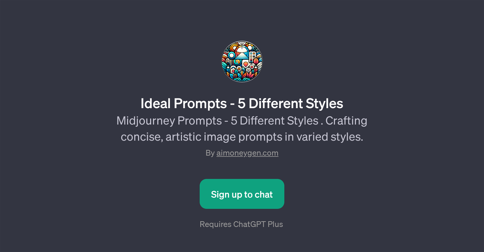 Ideal Prompts - 5 Different Styles website