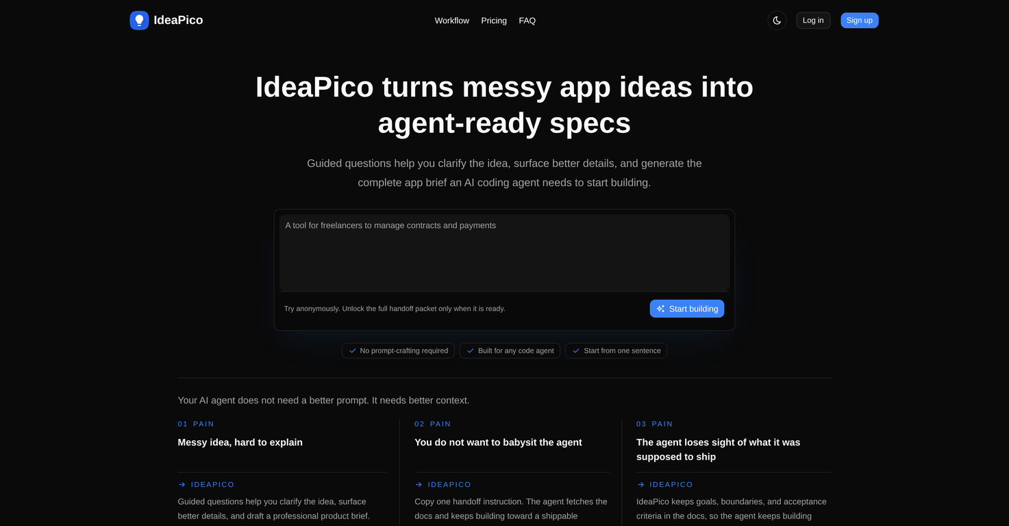 IdeaPico website