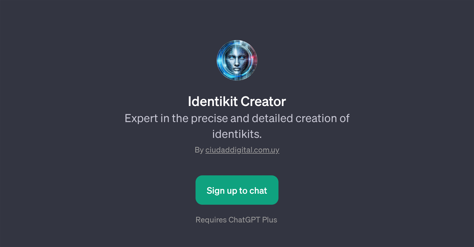 Identikit Creator GPT website
