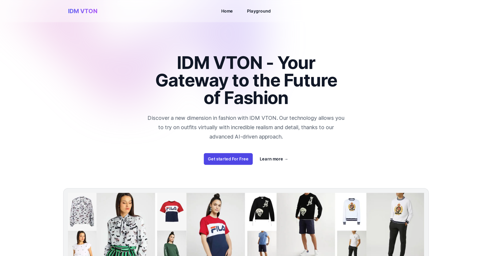 IDM VTON website