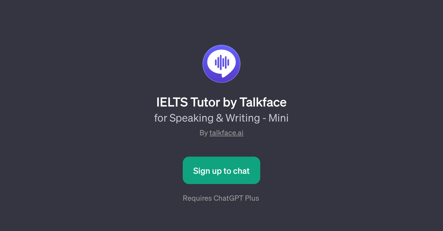 IELTS Tutor by Talkface website