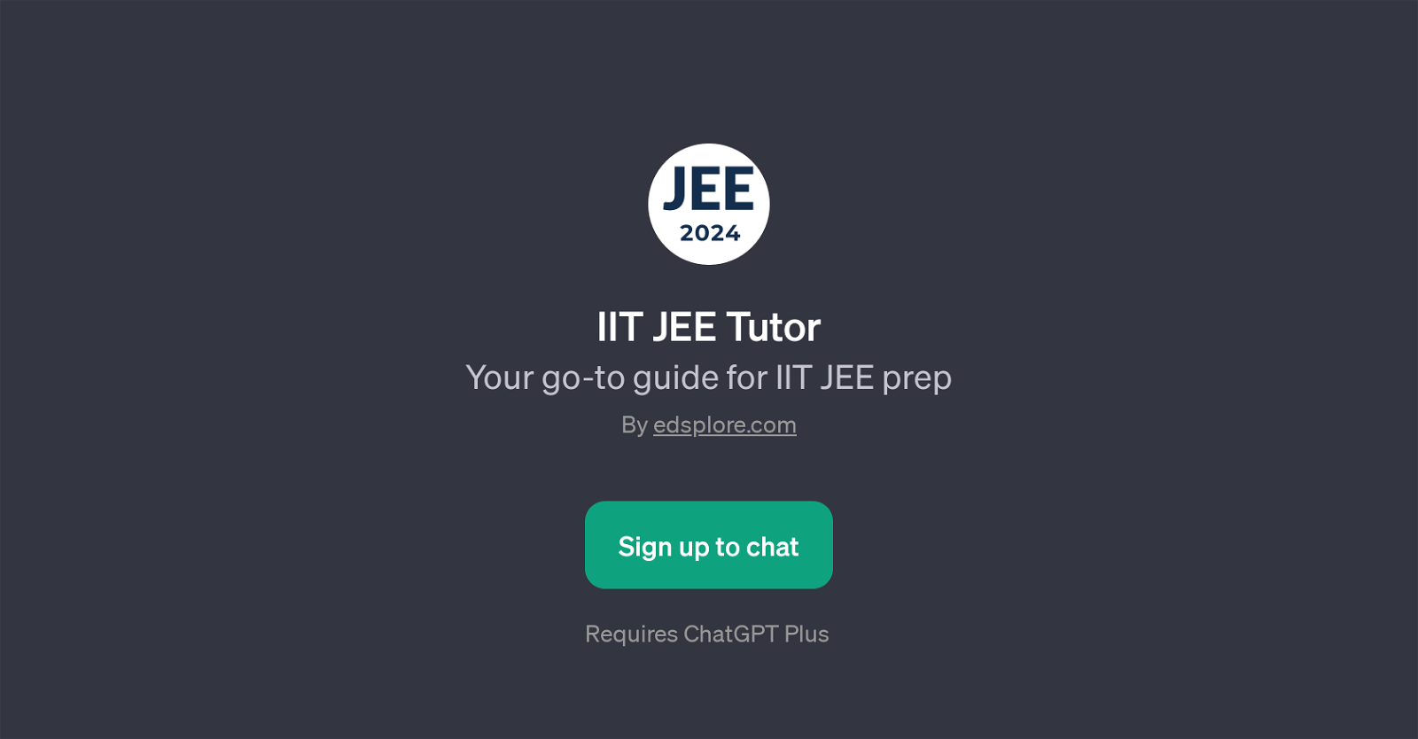 IIT JEE Tutor website