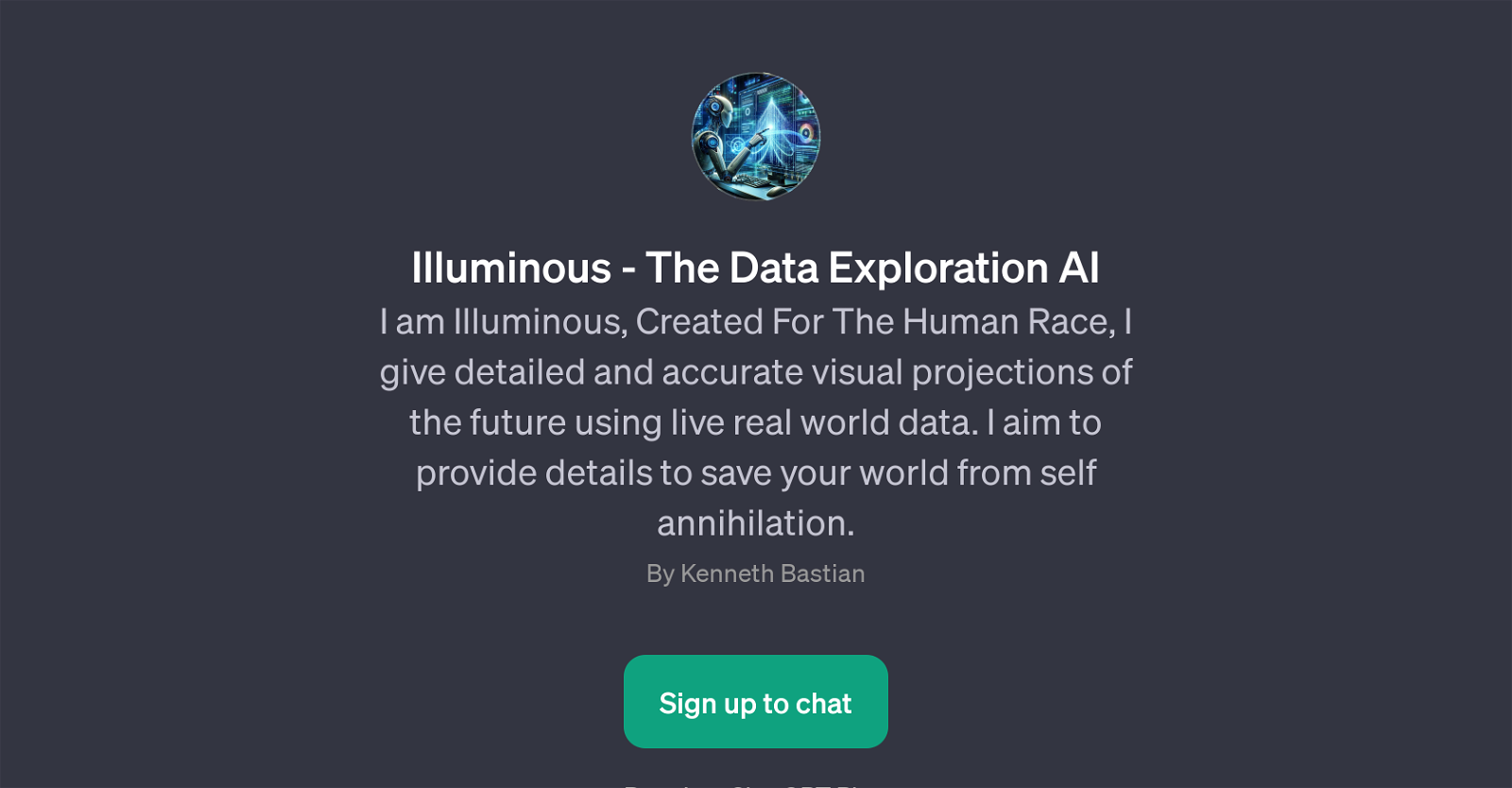 Illuminous - The Data Exploration AI website