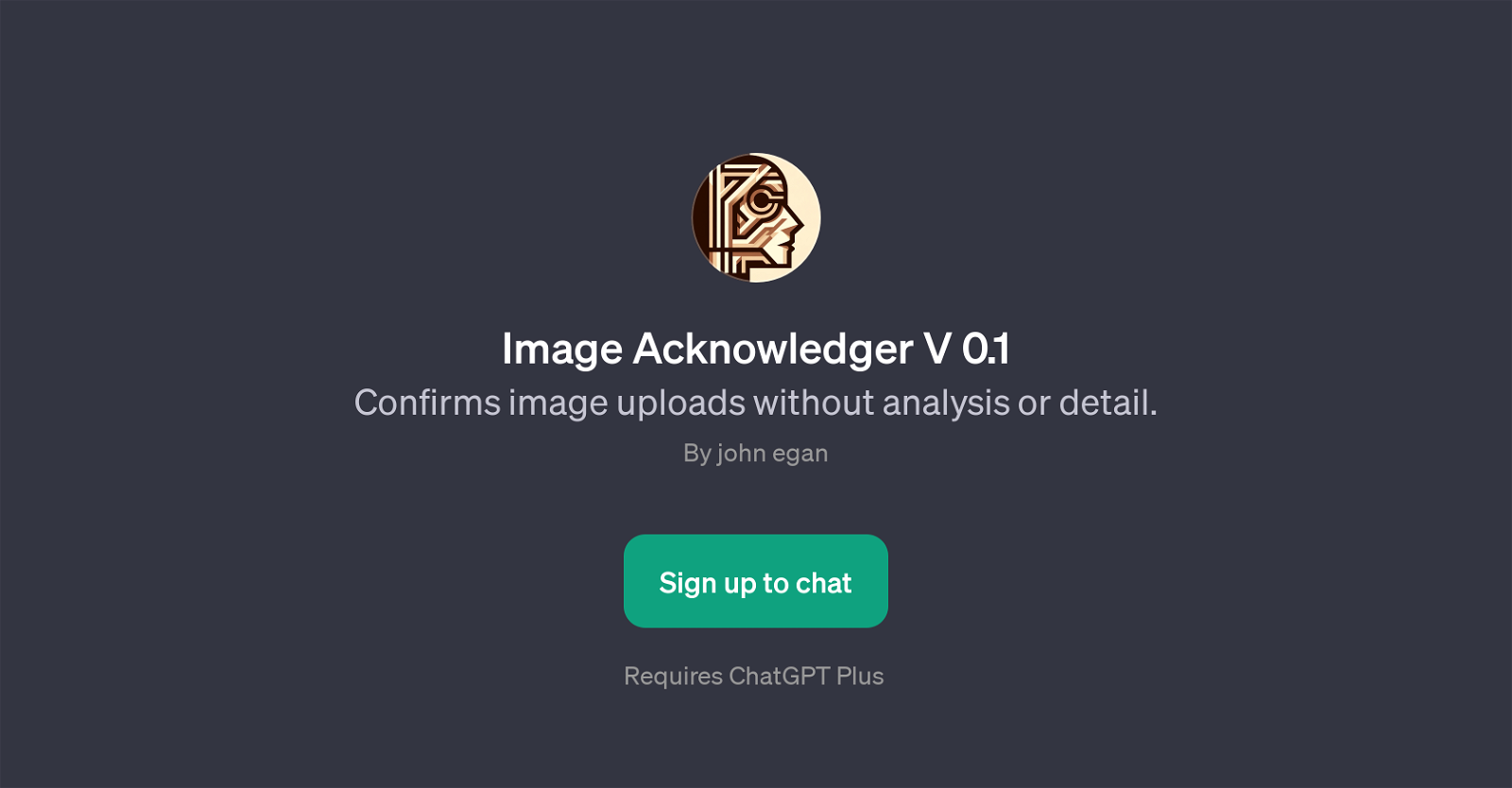 Image Acknowledger V 0.1 website