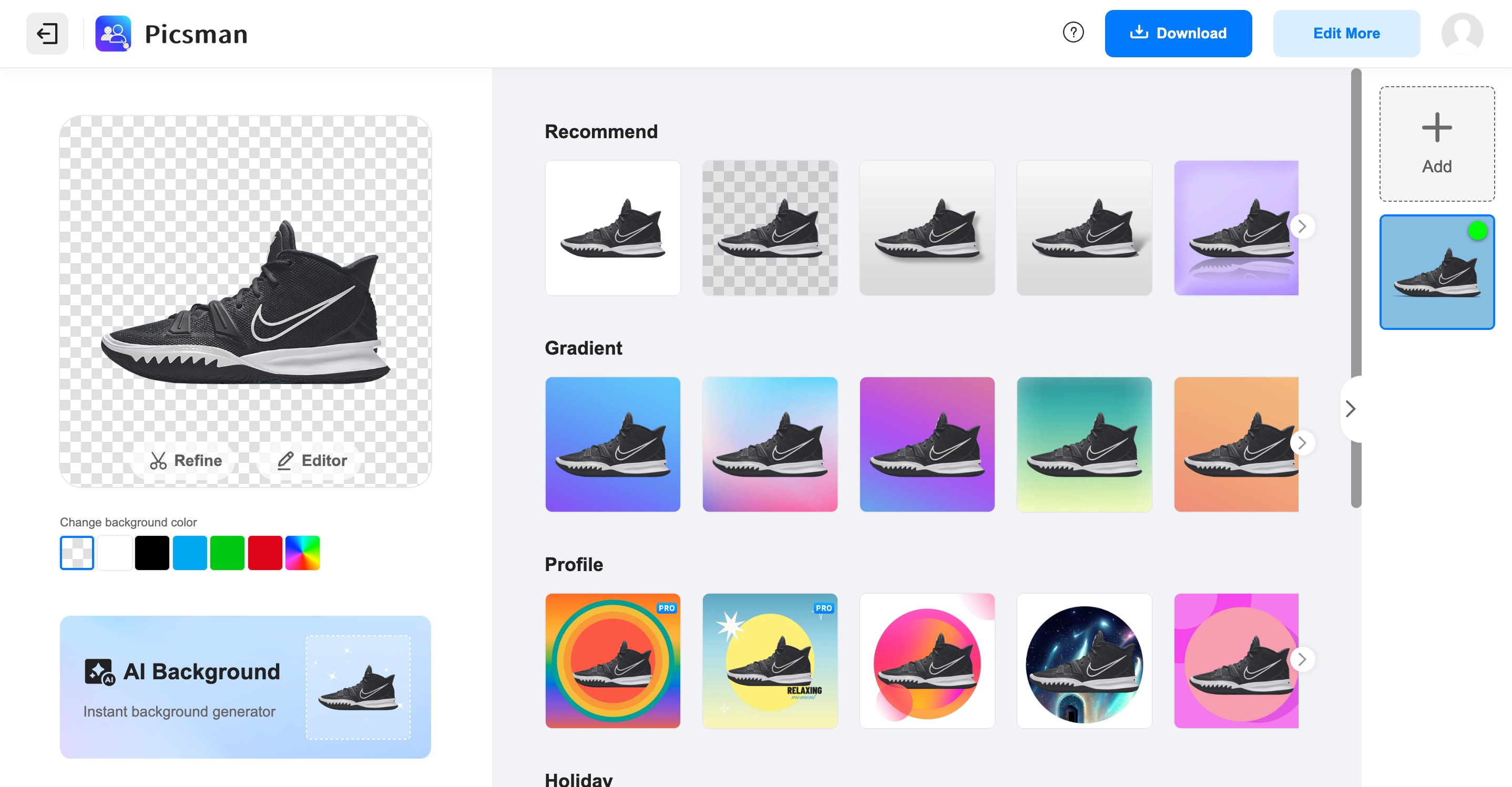 AI Background Remover - Picsman