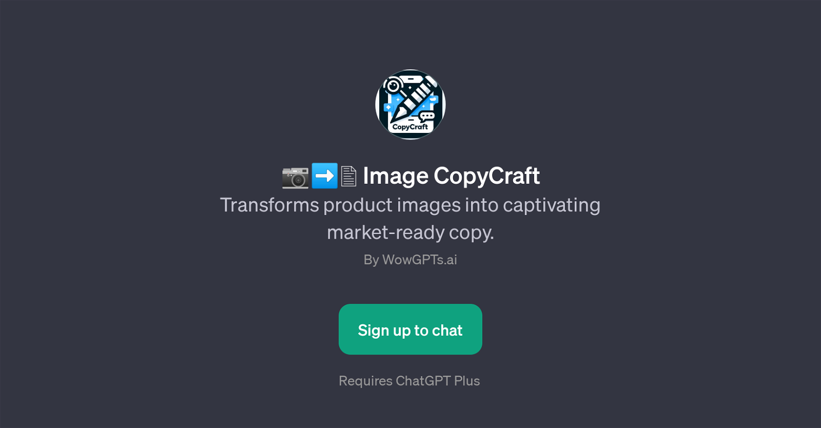 Image CopyCraft website