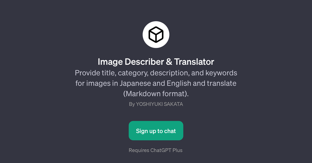 Image Describer & Translator website