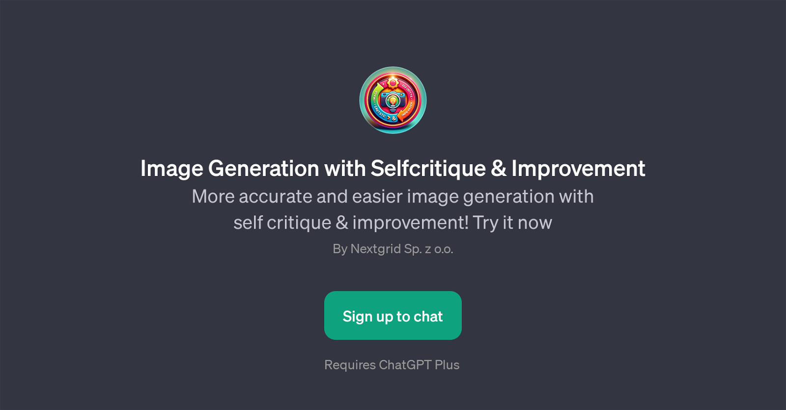 Image Generation with Selfcritique & Improvement website