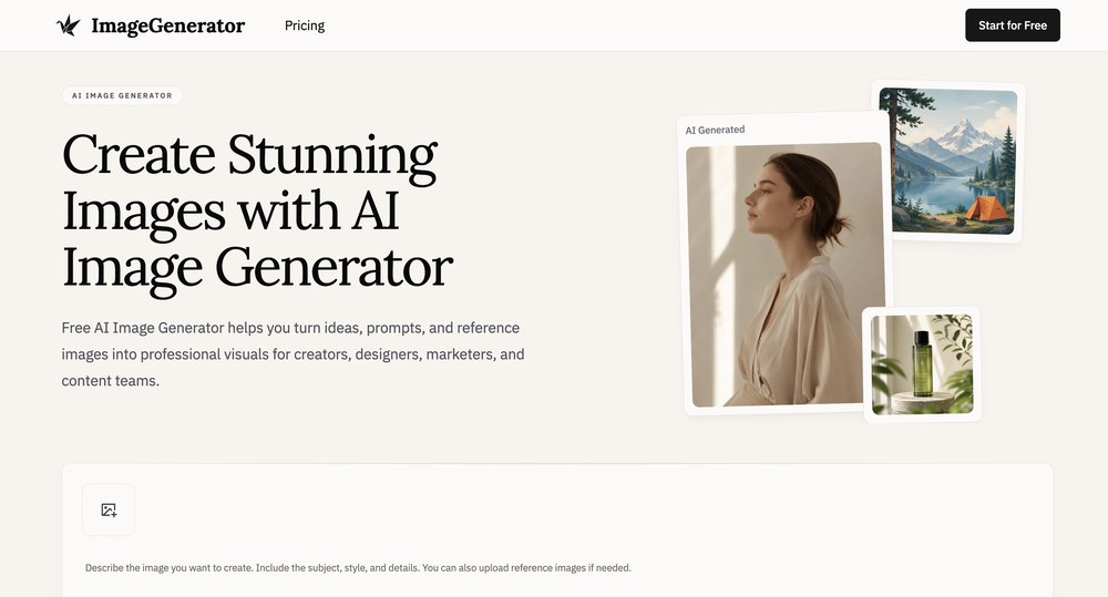 Image-Generator.io website