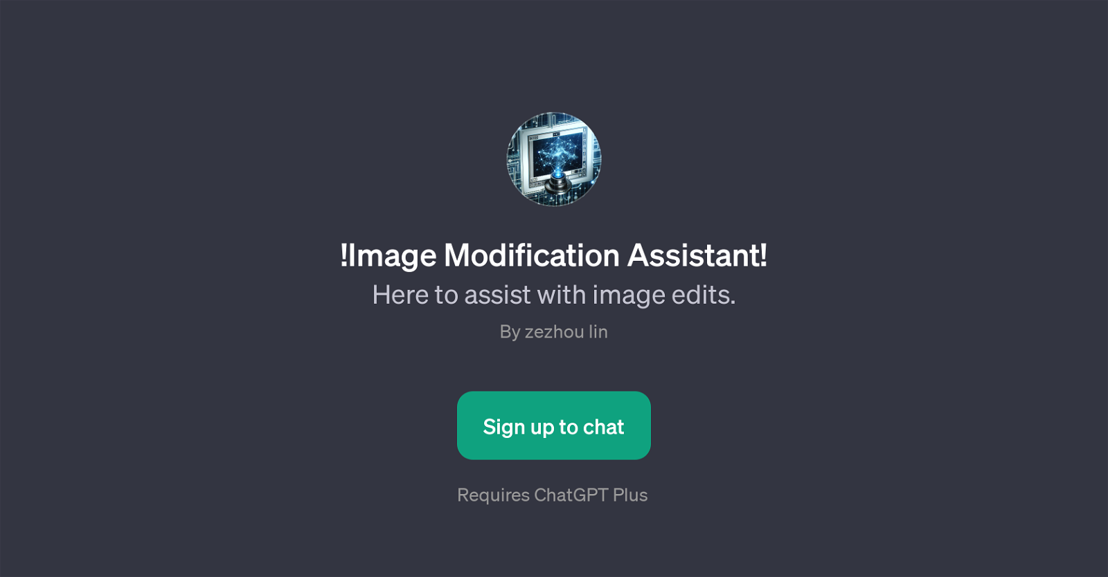 Image Modification Assistant website