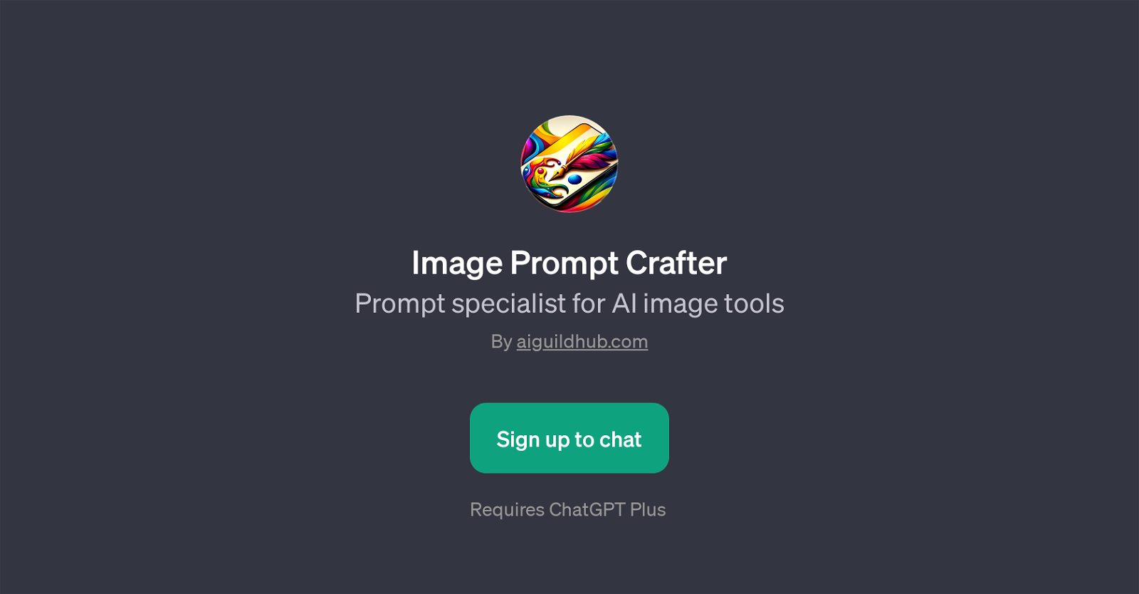 Image Prompt Crafter website