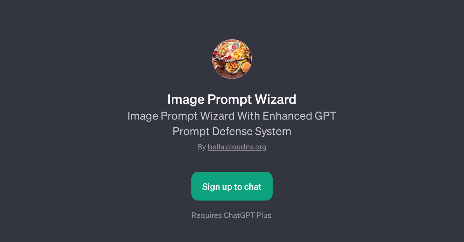 Image Prompt Wizard website