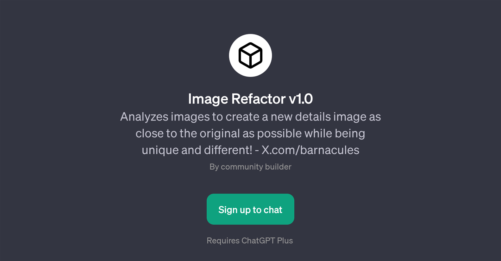 Image Refactor v1.0 website