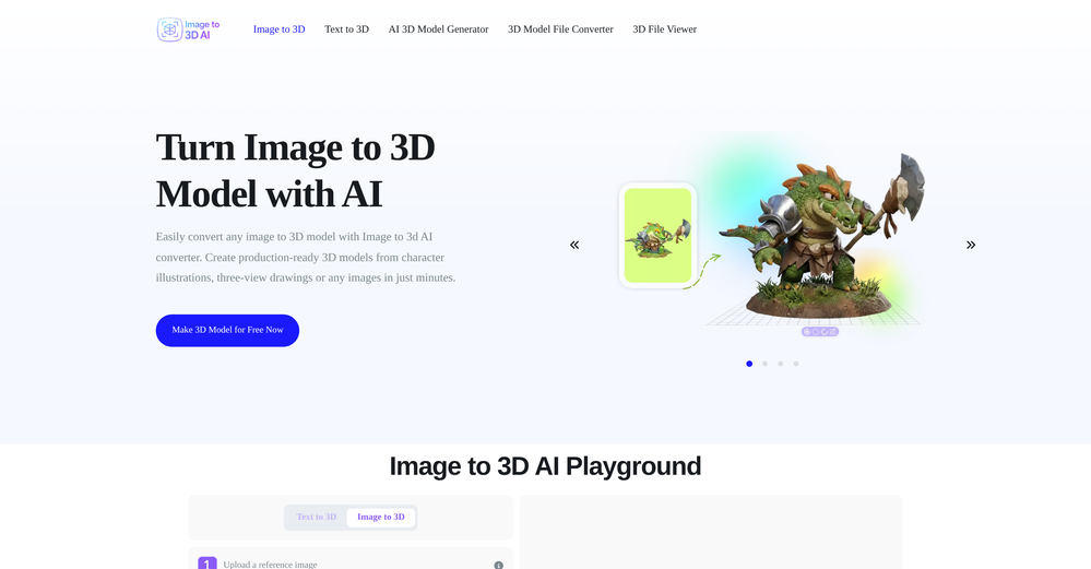 Image-to-3D.ai website