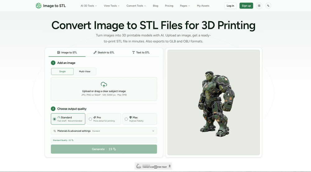 Image to STL website