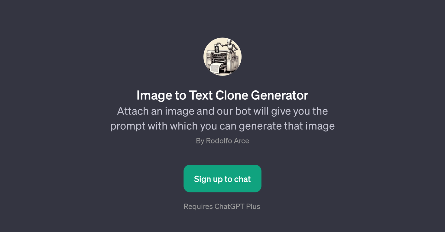 Image to Text Clone Generator website